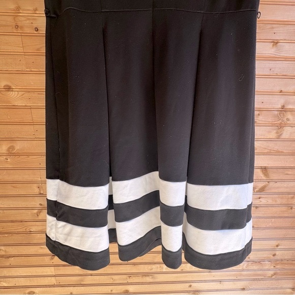 Calvin Klein Dress A Line Sleeveless Black and White Striped Size 18W - Picture 7 of 8